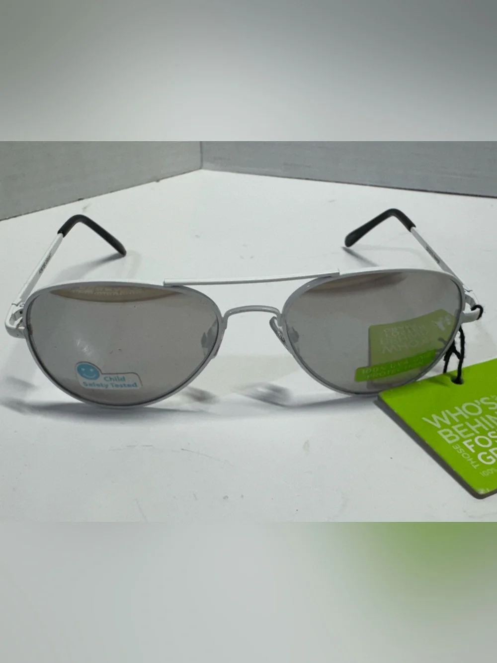 Foster Grant Silver Aviator Kids Sunglasses